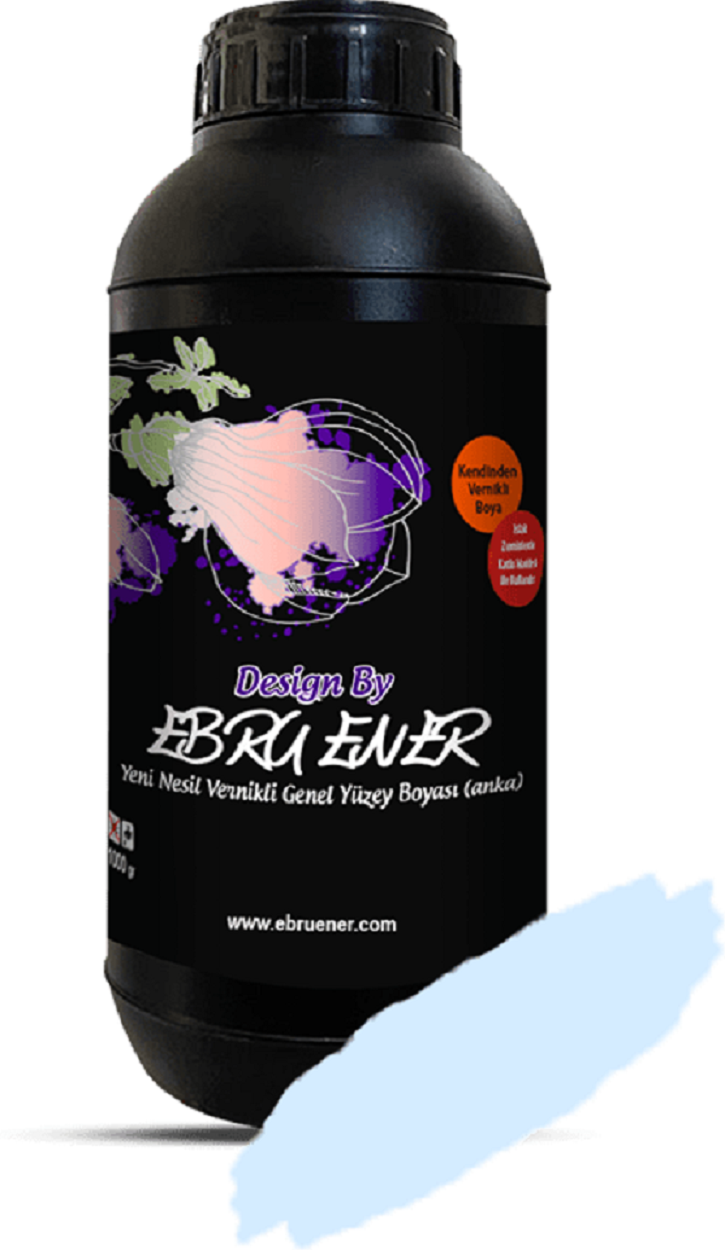 Ebru Ener Anka Vernikli Genel Yüzey Boyası Gök Mavi 1000 gr.