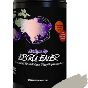 Ebru Ener Anka Vernikli Genel Yüzey Boyası Gri Bej (Grej) 1000 gr.