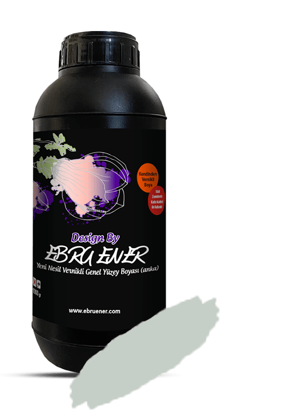 Ebru Ener Anka Vernikli Genel Yüzey Boyası Gri Yeşil 1000 gr.
