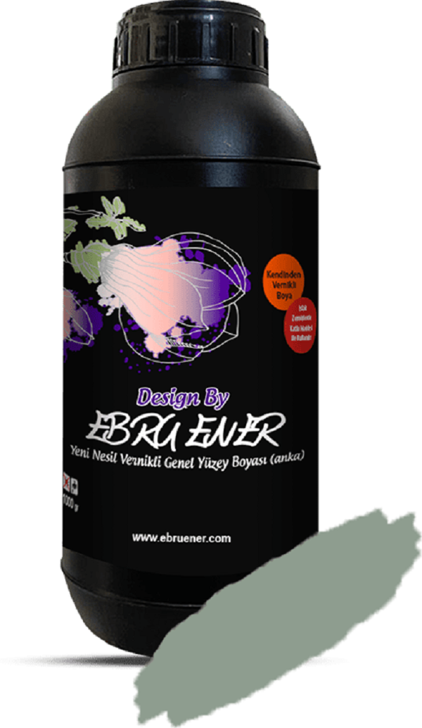 Ebru Ener Anka Vernikli Genel Yüzey Boyası Küf Yeşili 1000 gr.