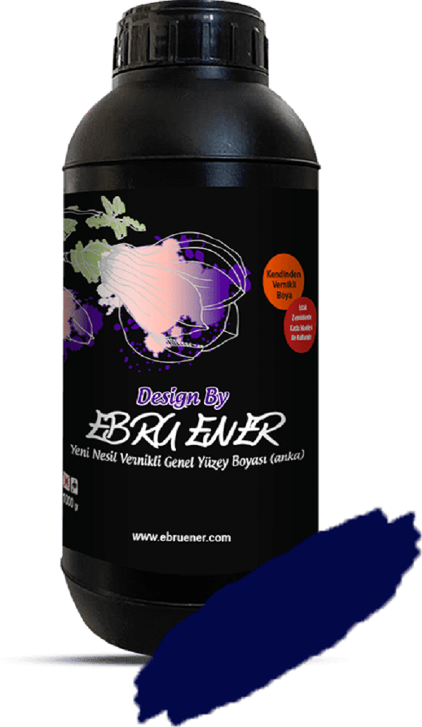 Ebru Ener Anka Vernikli Genel Yüzey Boyası Lacivert 1000 gr.