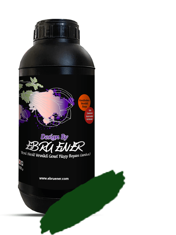 Ebru Ener Anka Vernikli Genel Yüzey Boyası Orman Yeşili 1000 gr.