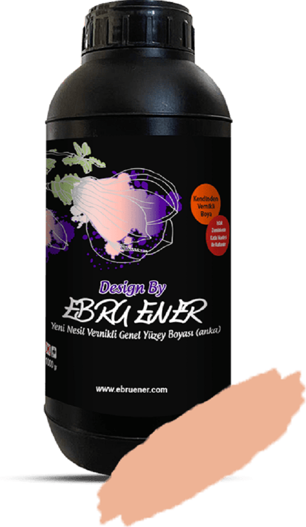 Ebru Ener Anka Vernikli Genel Yüzey Boyası Şeftali Tüyü 1000 gr.