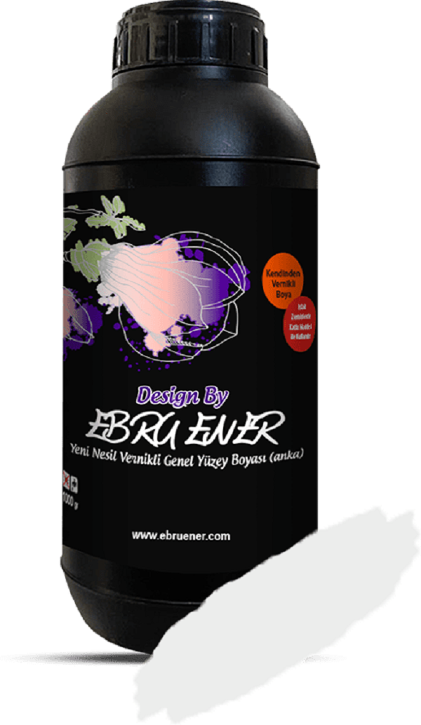 Ebru Ener Anka Vernikli Genel Yüzey Boyası Tatlı Gri 1000 gr.