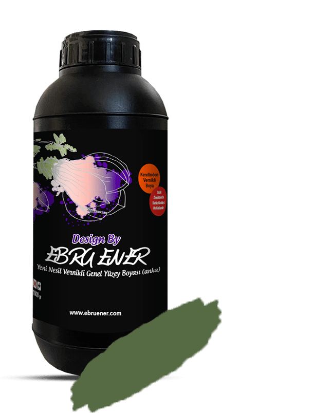 Ebru Ener Anka Vernikli Genel Yüzey Boyası Yağ Yeşili 1000 gr.